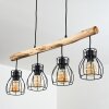 Pendant Light Gondo Light wood, black, 4-light sources