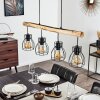 Pendant Light Gondo Light wood, black, 4-light sources
