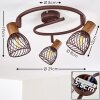 ARJEN Ceiling Light rust-coloured, 3-light sources
