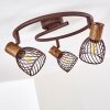 ARJEN Ceiling Light rust-coloured, 3-light sources
