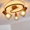 ARJEN Ceiling Light rust-coloured, 3-light sources