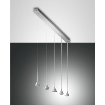 Fabas Luce DELTA Pendant Light LED aluminium, 5-light sources