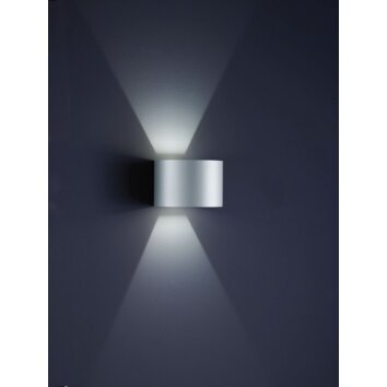 Helestra SIRI 44 Wall Light LED silver, 2-light sources