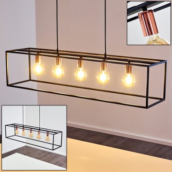 YUHIGAOKA Pendant Light copper, black, 5-light sources