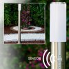 Caserta outdoor floor lamp stainless steel, 1-light source, Motion sensor