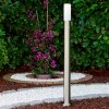 Caserta outdoor floor lamp stainless steel, 1-light source, Motion sensor