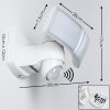 FOROYAR Outdoor Wall Light LED white, 2-light sources, Motion sensor