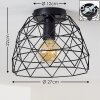 Hajom Ceiling Light black, 1-light source
