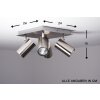 Trio 8024 ceiling light stainless steel, matt nickel, 4-light sources