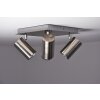Trio 8024 ceiling light stainless steel, matt nickel, 4-light sources