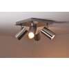 Trio 8024 ceiling light stainless steel, matt nickel, 4-light sources