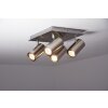 Trio 8024 ceiling light stainless steel, matt nickel, 4-light sources