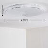 CIRQUE Ceiling light LED chrome, 1-light source, Remote control, Colour changer