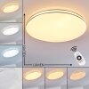 Genthin Ceiling Light LED white, 1-light source, Remote control