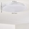 Genthin Ceiling Light LED white, 1-light source, Remote control
