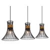 Pendant Light Globo PURRA black, 3-light sources