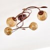 VIRGA Ceiling light rust-coloured, 4-light sources