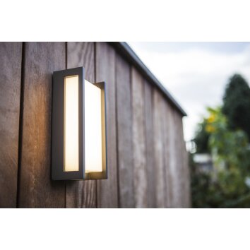Lutec QUBO Outdoor Wall Light LED anthracite, 1-light source