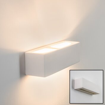 Gemini wall light white, 1-light source