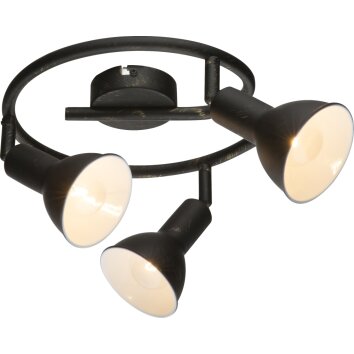 Globo NAMUS ceiling spotlight black, 3-light sources