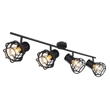Globo CLASTRA Spotlight black, 4-light sources