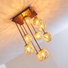 VIRGA Ceiling light rust-coloured, 9-light sources