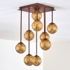 VIRGA Ceiling light rust-coloured, 9-light sources