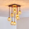 VIRGA Ceiling light rust-coloured, 9-light sources