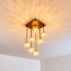 VIRGA Ceiling light rust-coloured, 9-light sources