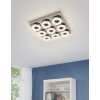 Eglo FRADELO ceiling light LED chrome, Crystal optics, 9-light sources