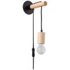 Wall Light Brilliant Jenji Dark wood, black, 1-light source
