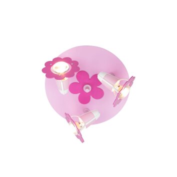 Elobra BLÜTE Spotlights pink, 3-light sources