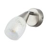 Globo KRISTALL wall spotlight matt nickel, 1-light source