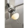 Globo CHAMPION fan chrome, stainless steel, white, 1-light source