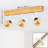 Barbengo Ceiling Light brown, Light wood, white, 3-light sources
