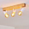 Barbengo Ceiling Light brown, Light wood, white, 3-light sources