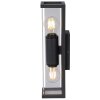 Lucide CLAIRE MINI Outdoor Wall Light black, 2-light sources