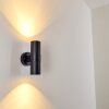 SATAVA outdoor wall light LED black, 2-light sources