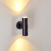 SATAVA outdoor wall light LED black, 2-light sources