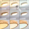 Bagaha Ceiling Light LED Light wood, 1-light source, Remote control