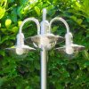 Elima lamppost stainless steel, transparent, clear, 3-light sources