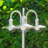 Elima lamppost stainless steel, transparent, clear, 3-light sources