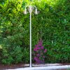 Elima lamppost stainless steel, transparent, clear, 3-light sources