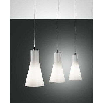 Fabas Luce DIANA hanging light chrome, 3-light sources