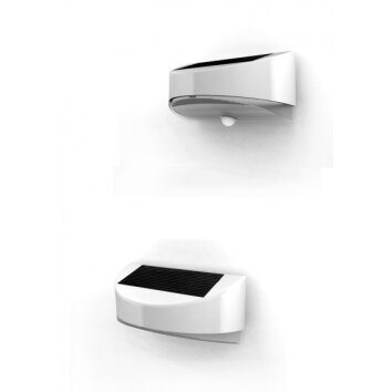 Lutec BREAD outdoor wall light LED silver, 1-light source, Motion sensor