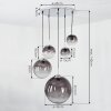 Pendant Light Degevos chrome, 5-light sources