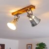 BERKELEY Ceiling Light dark brown, galvanized, 2-light sources