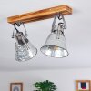 BERKELEY Ceiling Light dark brown, galvanized, 2-light sources