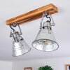BERKELEY Ceiling Light dark brown, galvanized, 2-light sources