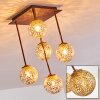 VIRGA Ceiling light rust-coloured, 5-light sources
